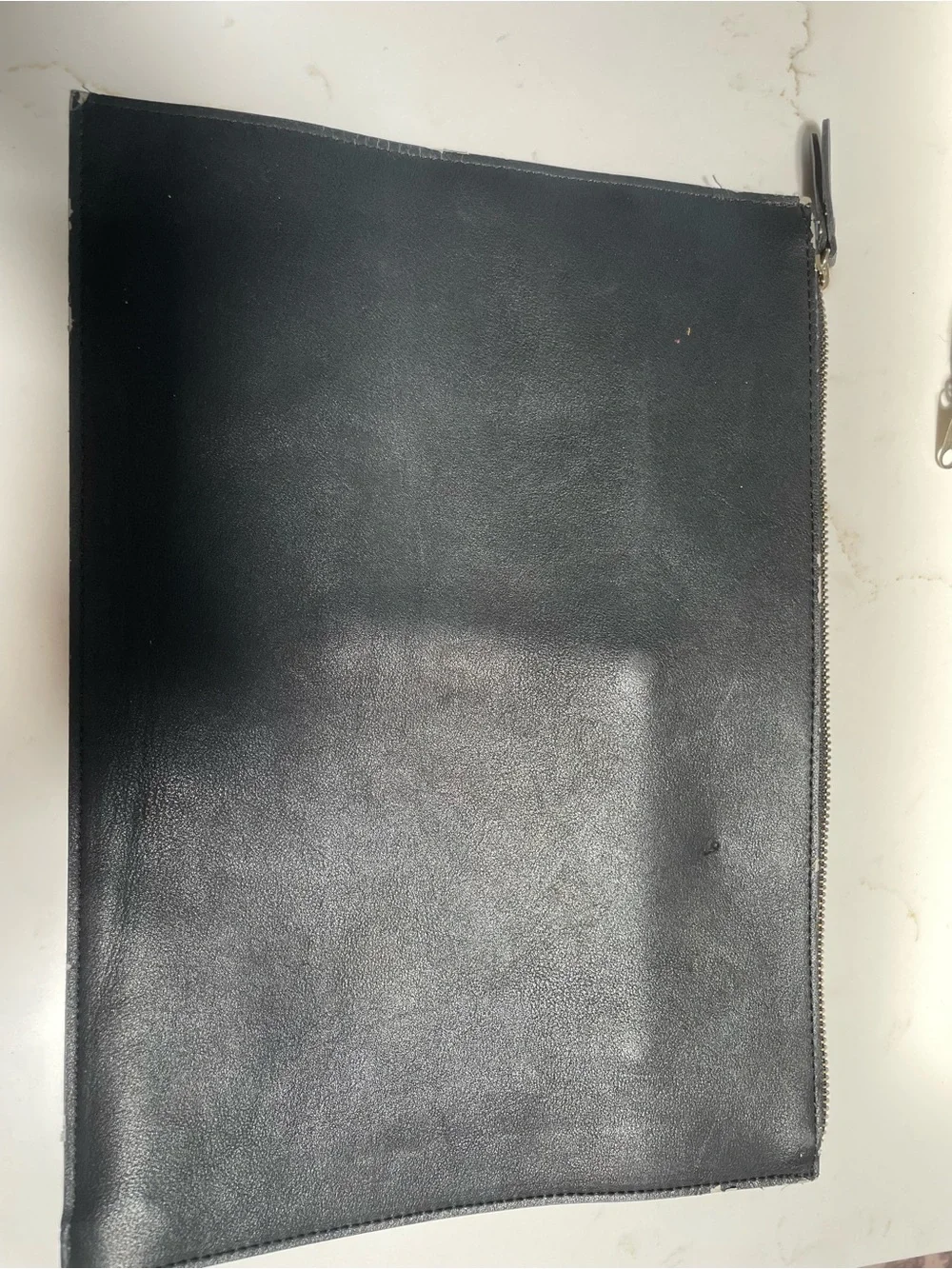 Black Leather Laptop Sleeve and laptop bag